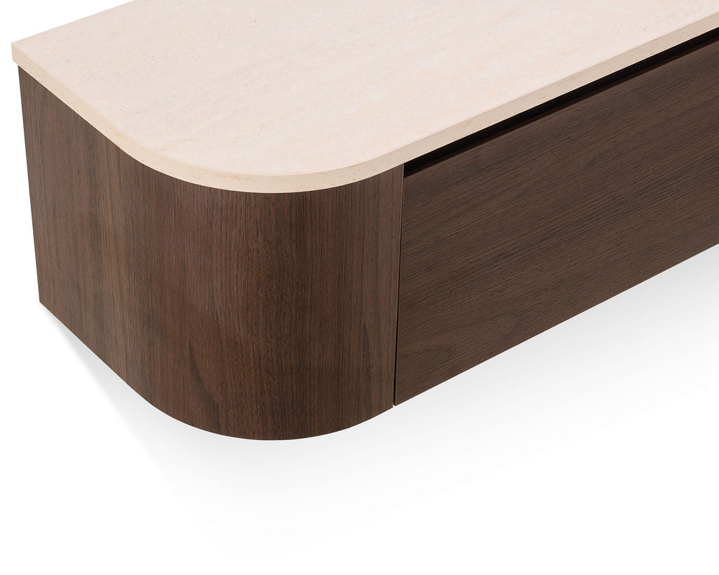 Japandi Tv Meubel Walnoot X Travertine