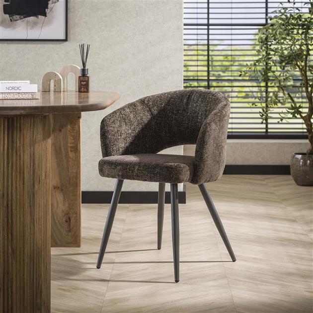 Eetkamerstoel Salon | Bruin Stof