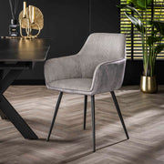 Eetkamerstoel Washington | Zilver Ribcord