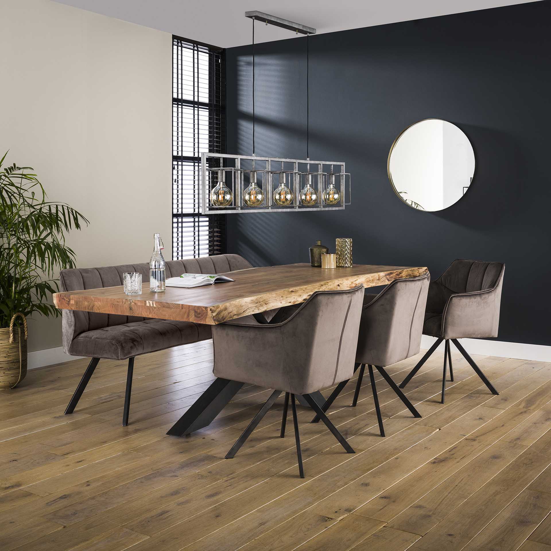 Eetkamerstoel Raster | Champagne Velours