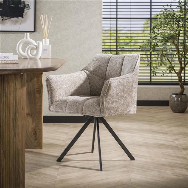 Eetkamerstoel Raster |  Stof Hoven Beige
