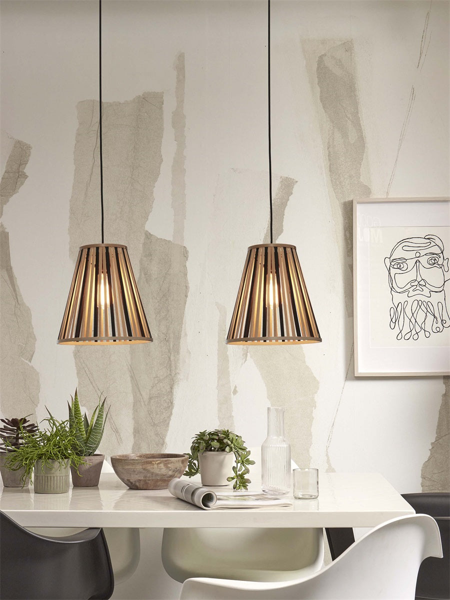 Hanglamp Merapi S Zwart/Naturel