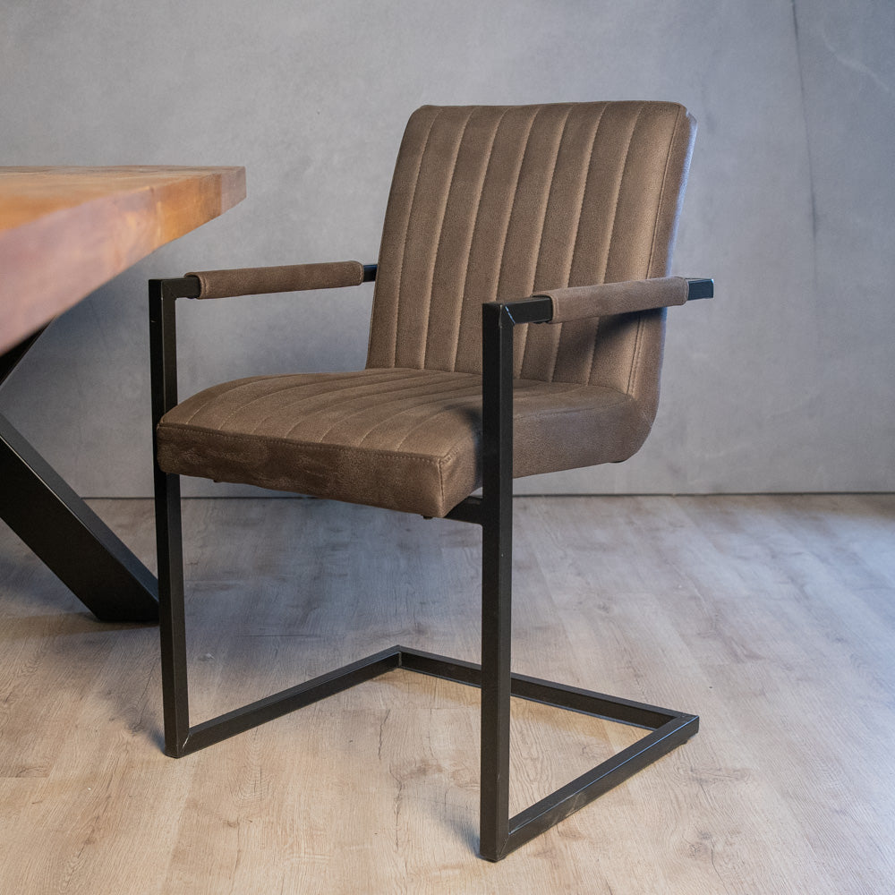 Eetkamerstoel Milo | Antraciet Microvezel | Magazijn leegverkoop
