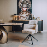 Eetkamerstoel Rumo | Beige Stof | Magazijn leegverkoop