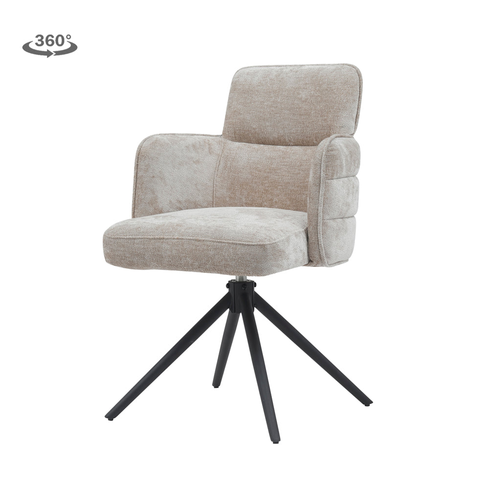 Eetkamerstoel Rumo | Beige Stof | Magazijn leegverkoop