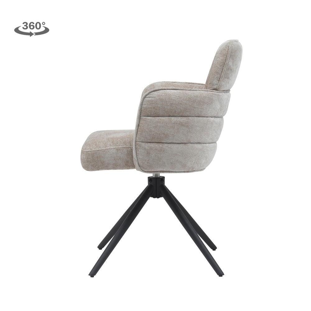 Eetkamerstoel Rumo | Beige Stof | Magazijn leegverkoop
