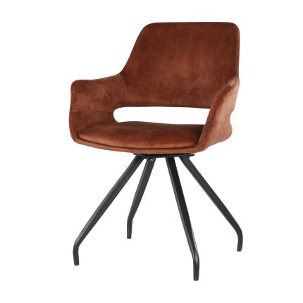Eetkamerstoel Capp | Velvet Rust Rood