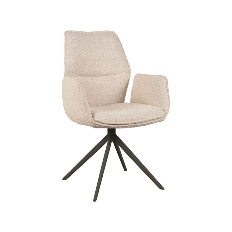 Eetkamerstoel Mellow | Naturel Bouclé | Magazijn leegverkoop