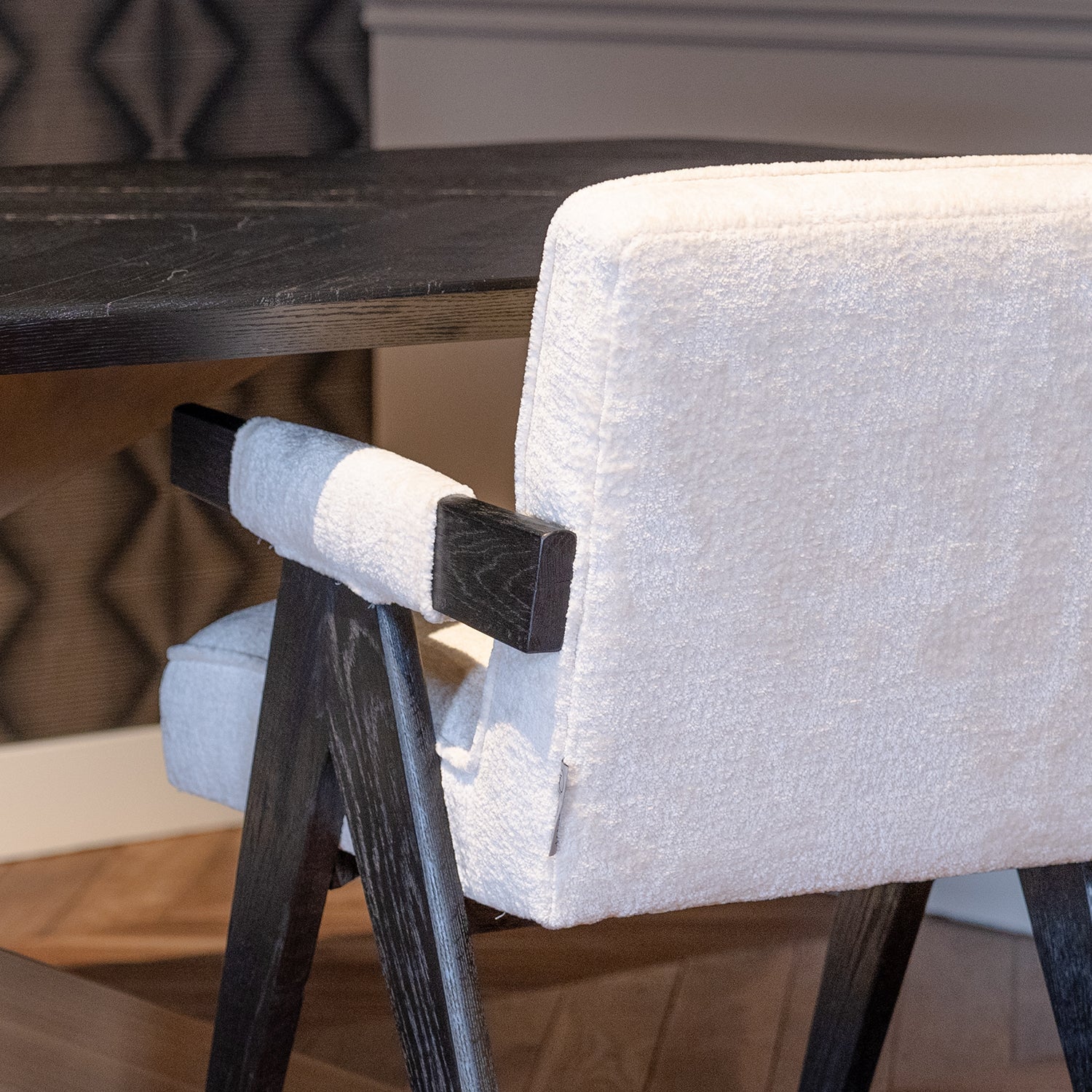 Eetkamerstoel Cooper | White Chenille