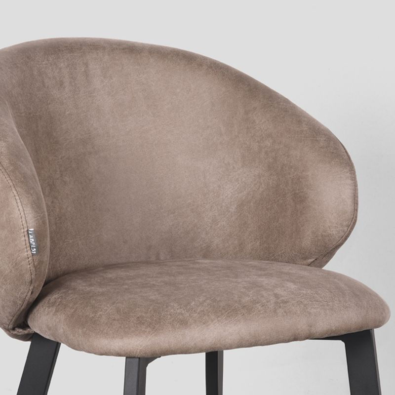 Eetkamerstoel Logan | Taupe Micro Suède