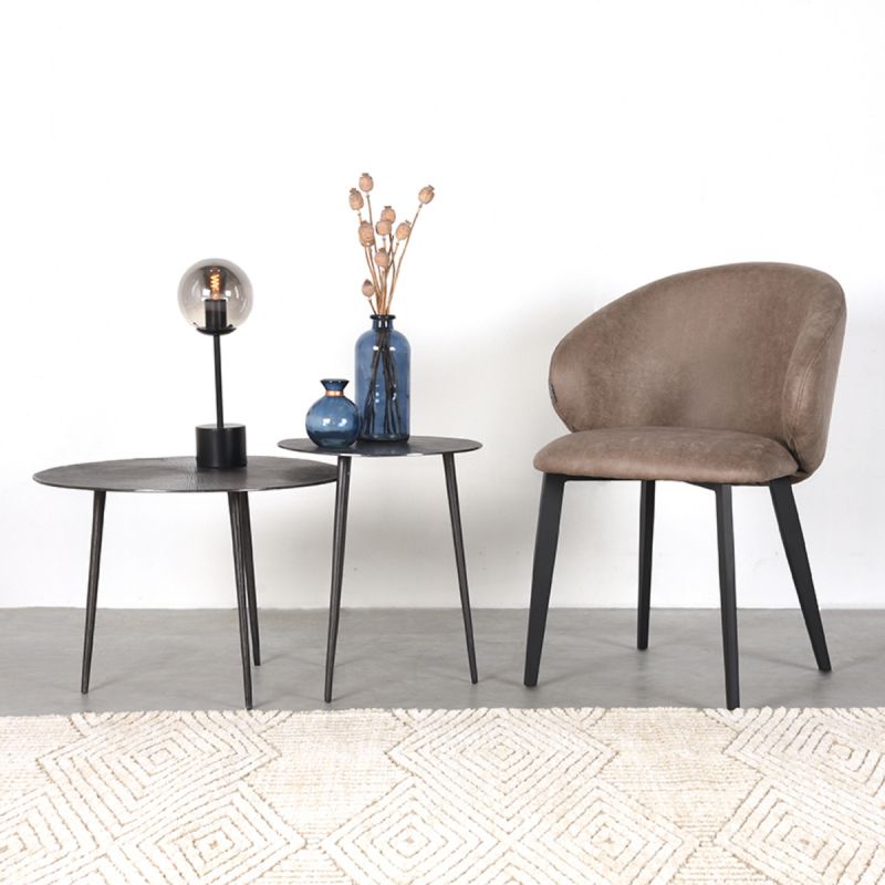 Eetkamerstoel Logan | Taupe Micro Suède