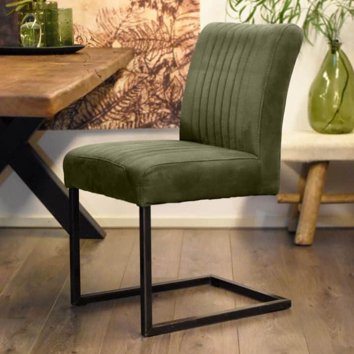 HUUS-Tower-Living-stoel-Belgie-zonder-armleuning-groen