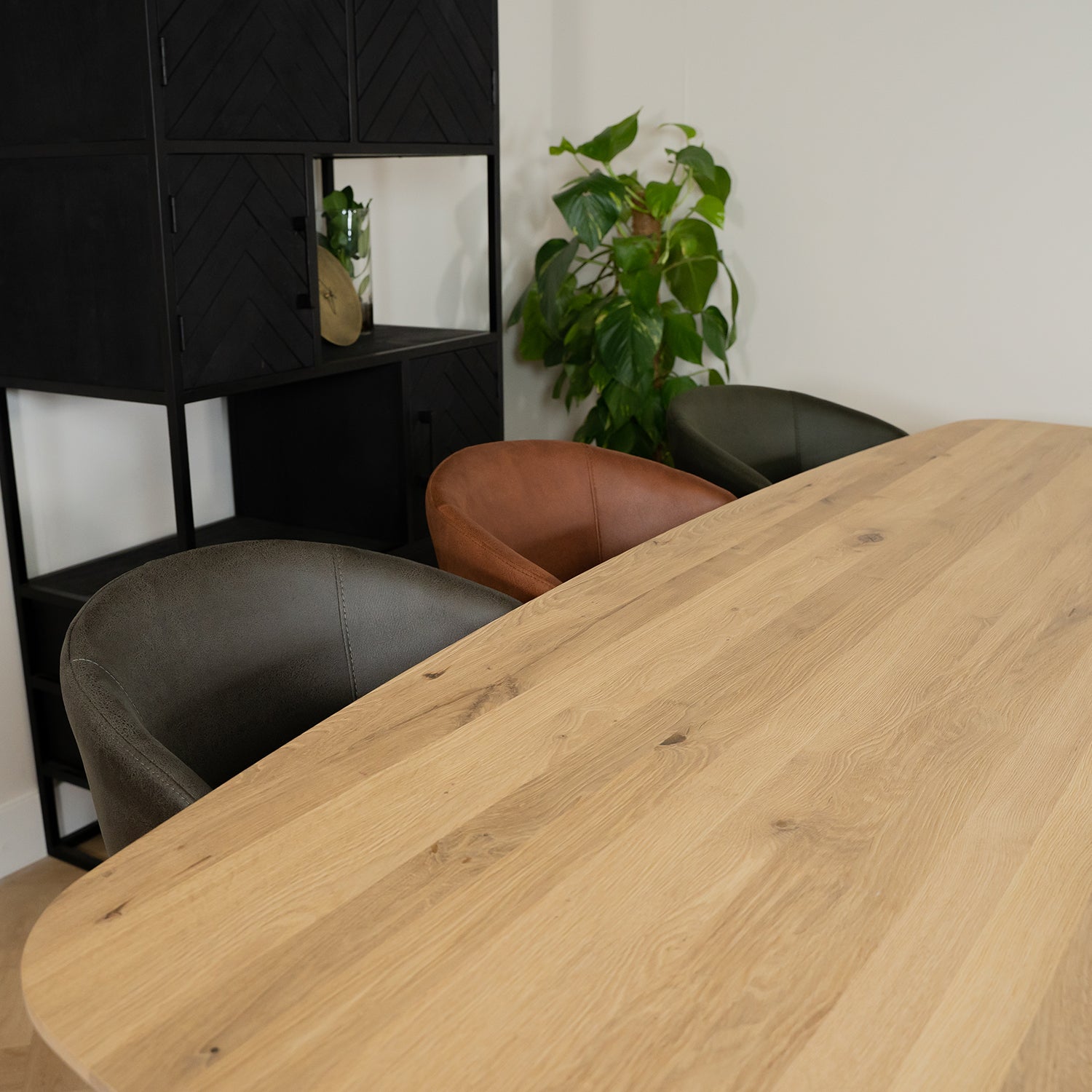 Eetkamerstoel Wave | Microvezel Cognac
