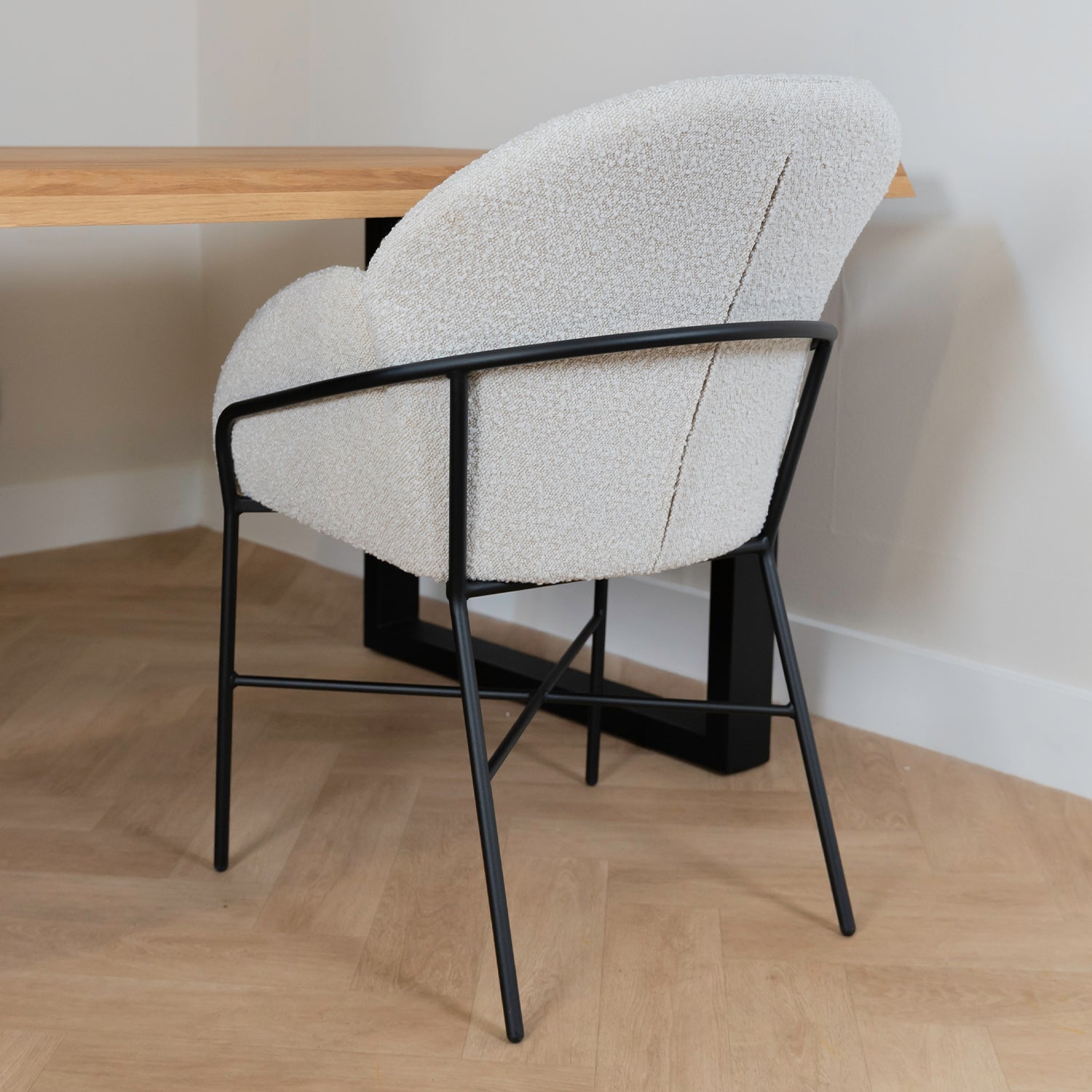 Eetkamerstoel Argos | Pearl Bouclé | Magazijn leegverkoop
