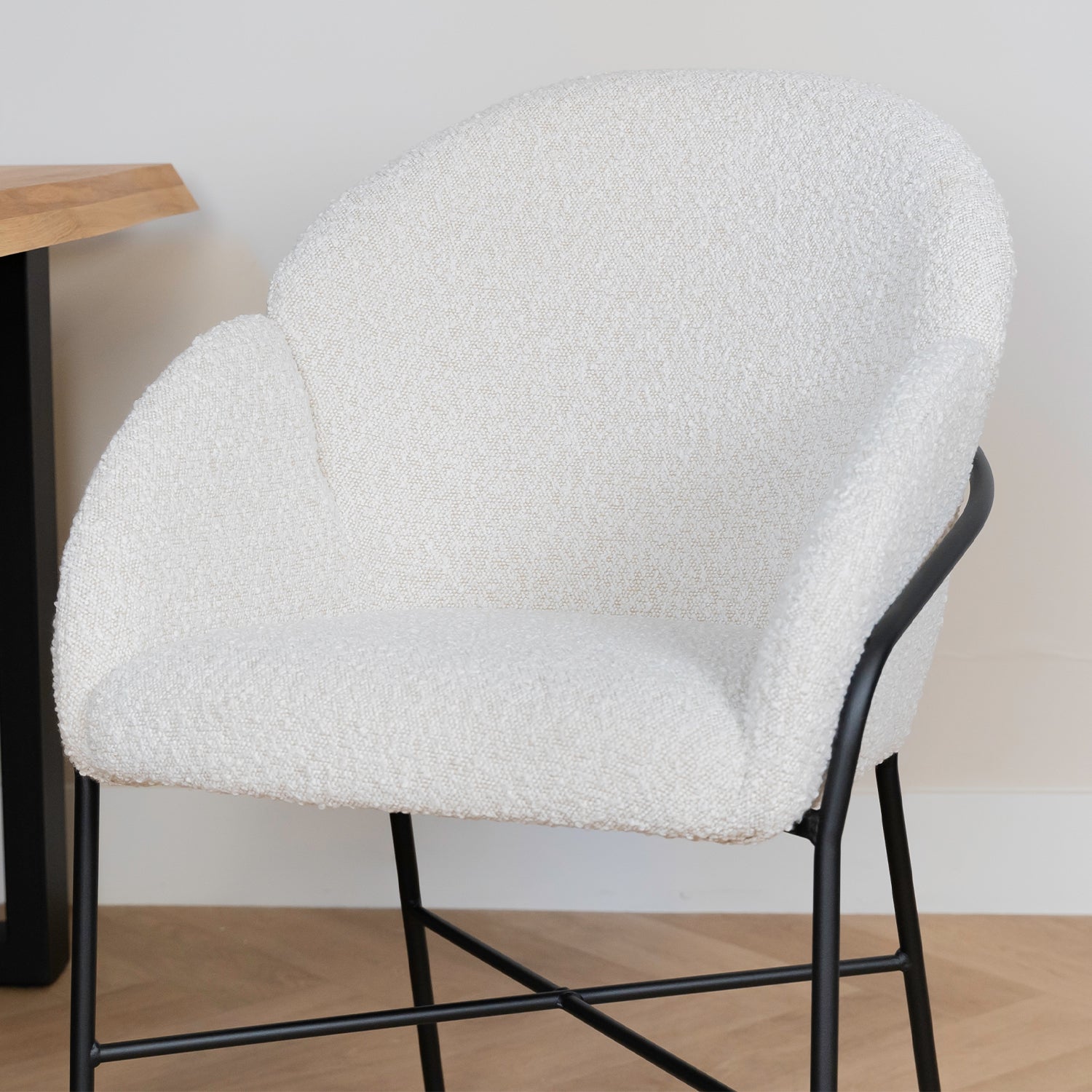 Eetkamerstoel Argos | Pearl Bouclé | Magazijn leegverkoop