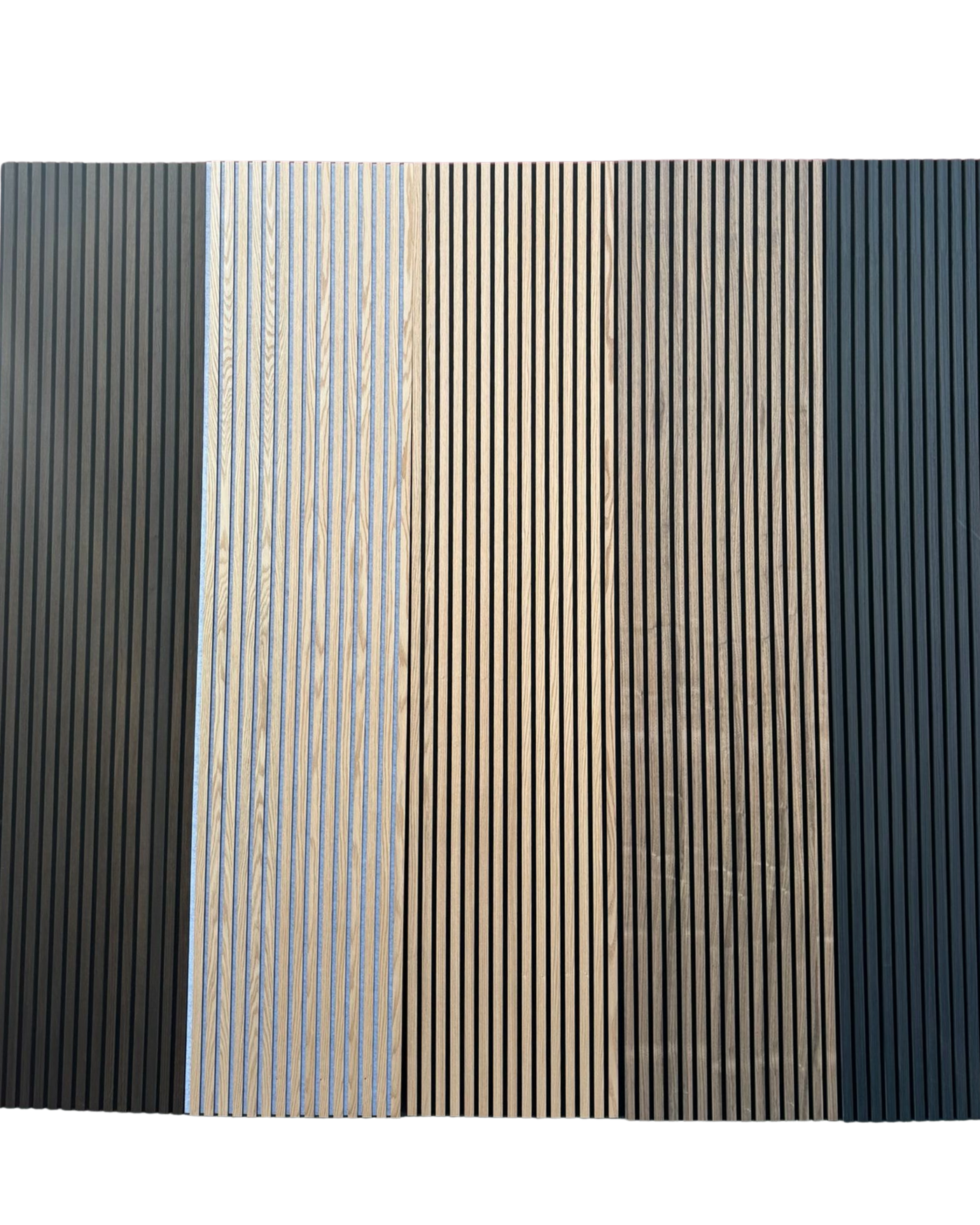 Akoestische wandpanelen - Eiken met wit vilt - 270x60cm