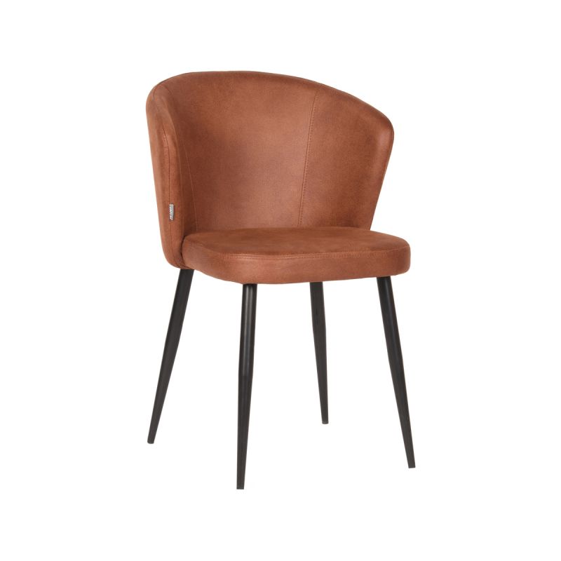 Eetkamerstoel Wave | Microvezel Cognac