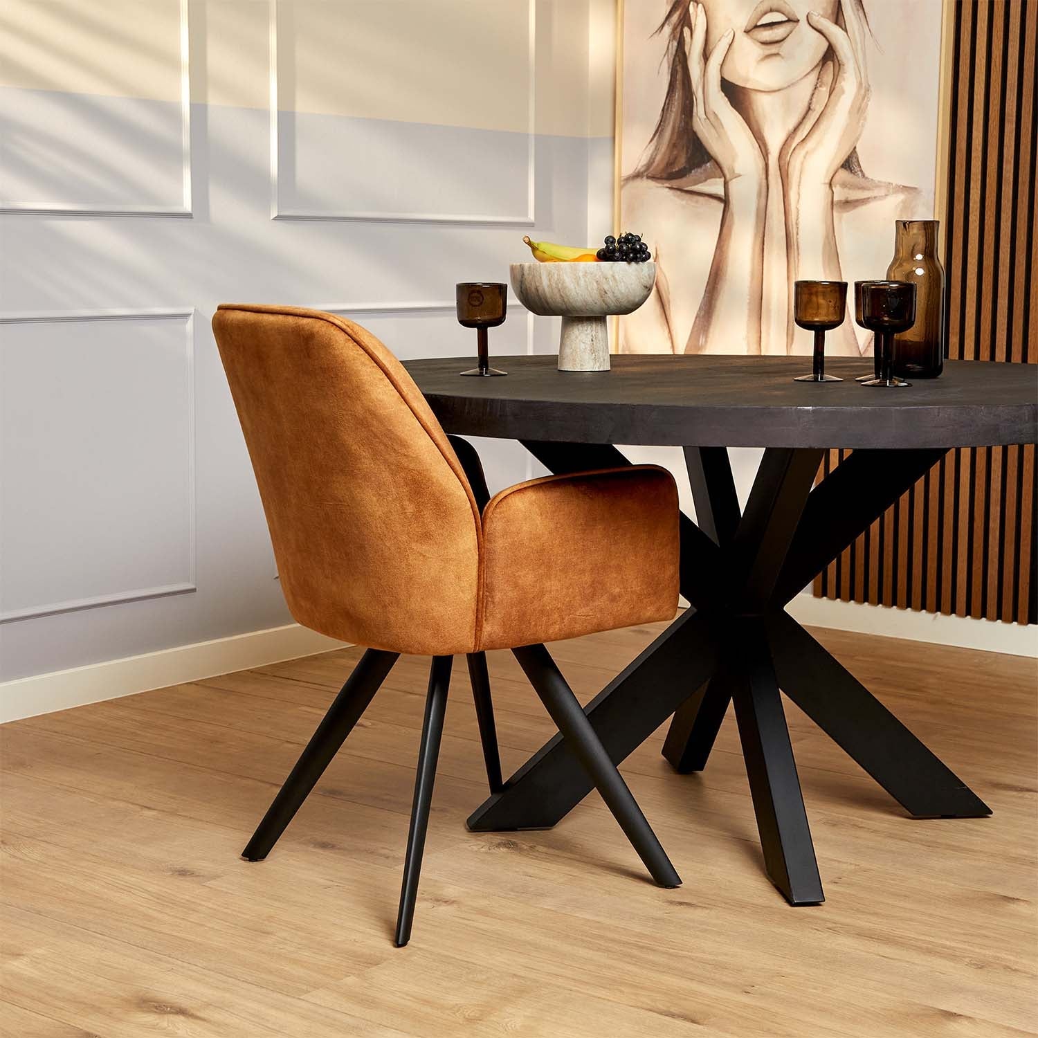 Eetkamerstoel Nova | Goudkleurig Velvet