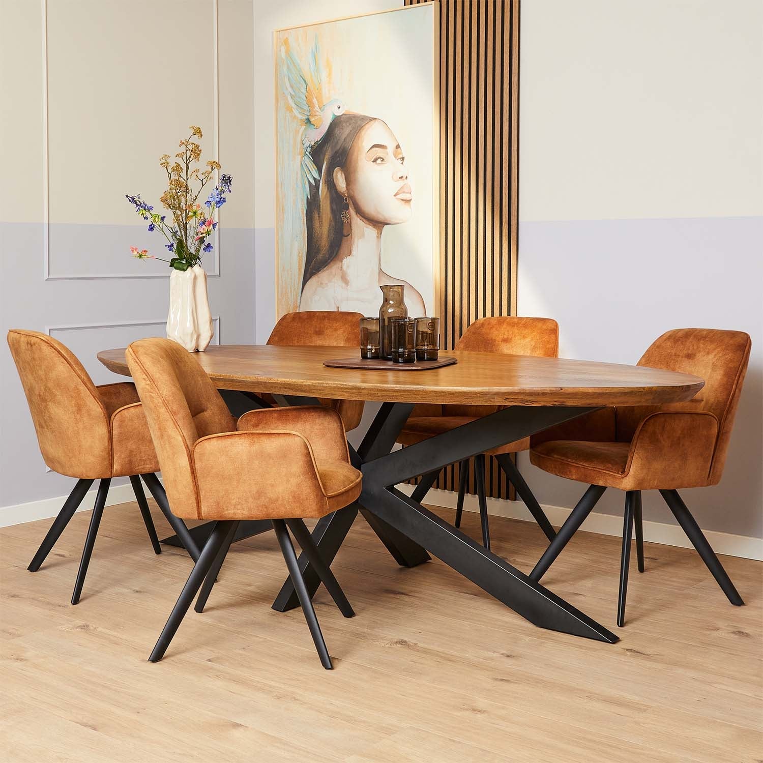 Eetkamerstoel Nova | Goudkleurig Velvet