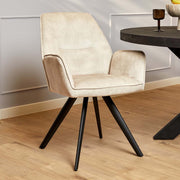 Eetkamerstoel Nova | Champagne Velvet | Magazijn leegverkoop