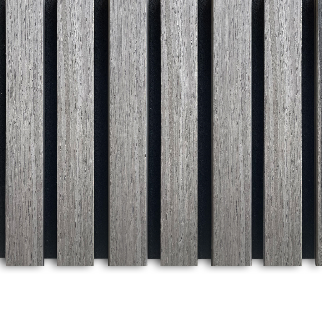 AkuPanel Grijs Walnoot-Hout | 240cm x 60cm | 3-zijdig écht houtfineer
