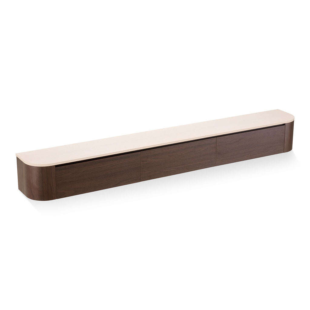 Japandi Tv Meubel Walnoot X Travertine