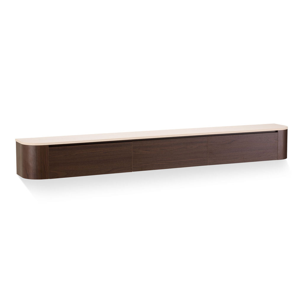 Japandi Tv Meubel Walnoot X Travertine